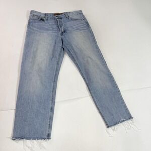 Joe's Jeans Debbie Jeans Womens 30 Light Wash High-Rise Straight Ankle Raw Hem